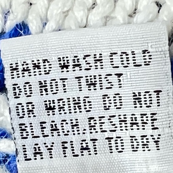 VINTAGE CHAUS Blue White Short Sleeve Sweater Knit Top Women's Size L - Picture 16 of 16